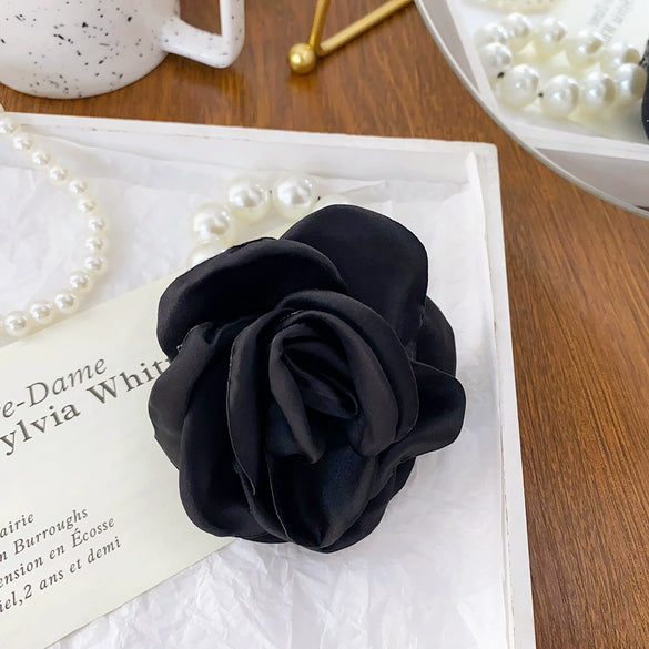 Hair Accessories Fabric Heart Handmade Lovely Flower Hairpin For Girls