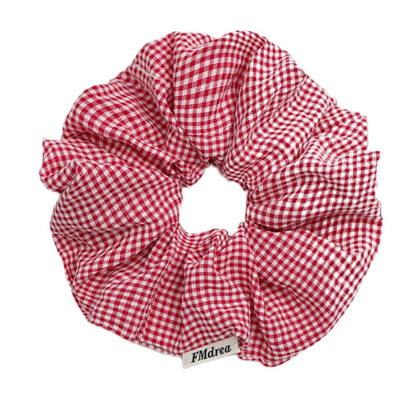 Hair Accessories Fabric Plaid Handmade High Elasticity Little Fresh Women's Hair Ring Head Rope