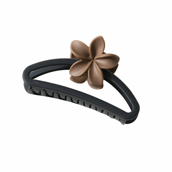 Hair Accessories Frosted Egg Flower Semicircle Hollow Grab Clip Baking Paint For Women