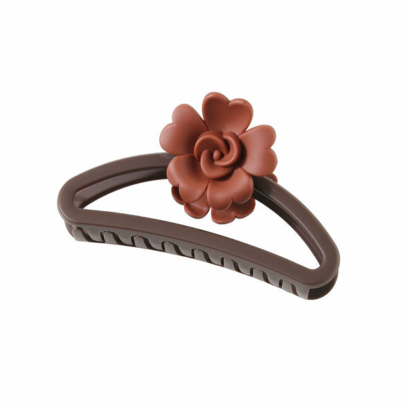Hair Accessories Frosted Egg Flower Semicircle Hollow Grab Clip Baking Paint For Women