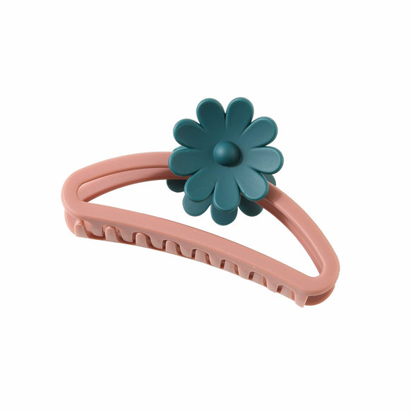 Hair Accessories Frosted Egg Flower Semicircle Hollow Grab Clip Baking Paint For Women