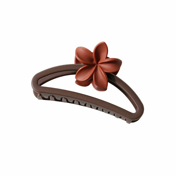 Hair Accessories Frosted Egg Flower Semicircle Hollow Grab Clip Baking Paint For Women