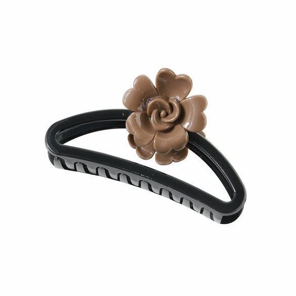 Hair Accessories Frosted Egg Flower Semicircle Hollow Grab Clip Baking Paint For Women