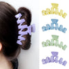 Hair Accessories Glitter Cream Plastic Resin Handmade Disc Hair Grab Clip For Women
