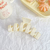 Hair Accessories Glitter Cream Plastic Resin Handmade Disc Hair Grab Clip For Women