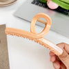 Hair Accessories Glitter Cream Plastic Resin Handmade Disc Hair Grab Clip For Women