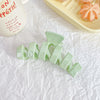 Hair Accessories Glitter Cream Plastic Resin Handmade Disc Hair Grab Clip For Women