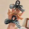Hair Accessories Gradient Bow Grab Clip Fashion Ol Style Plastic Resin Painted Hairpin