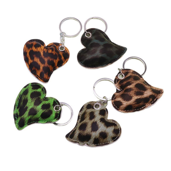 Hair Accessories Hairpin Headband Pu Leather Retro Leopard Print Heart Style