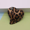 Hair Accessories Hairpin Headband Pu Leather Retro Leopard Print Heart Style