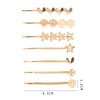 Hair Accessories Hairpin Zinc Alloy Heartshaped Fivepointed Star Smiley Face Fourleaf Clover Electroplating For Women