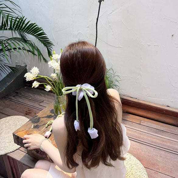 Hair Accessories Mesh Handmade Sweet Tulip High Elasticity Women's Hair Ring