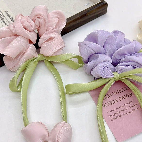 Hair Accessories Mesh Handmade Sweet Tulip High Elasticity Women's Hair Ring