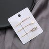 Hair Accessories Metal Rhinestone Pearl Electroplated Bangs Clip Side Clip Oneword Clip For Women