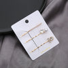 Hair Accessories Metal Rhinestone Pearl Electroplated Bangs Clip Side Clip Oneword Clip For Women