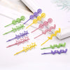 Hair Accessories Metal Texture Heart Shaped Five Pointed Star Smiley Face Spray Paint Word Clip Hairpin Zinc Alloy Baking Varnish For Women