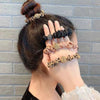 Hair Accessories Mixed Material Rhinestone High Elastic Handmade Hair Ring For Women