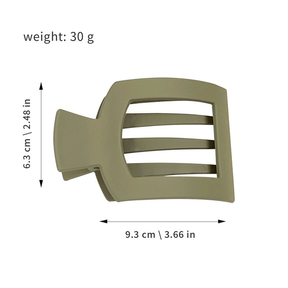 Hair Accessories Pc Duckbill Clip Square Hollow Frosted Painting Simple Women