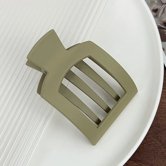 Hair Accessories Pc Duckbill Clip Square Hollow Frosted Painting Simple Women