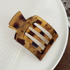 Hair Accessories Pc Duckbill Clip Square Hollow Frosted Painting Simple Women