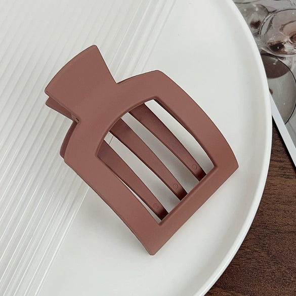 Hair Accessories Pc Duckbill Clip Square Hollow Frosted Painting Simple Women