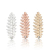 Hair Accessories Pearl Crystal Duckbill Clip Leaf Hairpin For Women Iron Material Baroque Style Electroplating