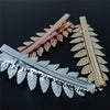 Hair Accessories Pearl Crystal Duckbill Clip Leaf Hairpin For Women Iron Material Baroque Style Electroplating