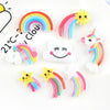 Hair Accessories Plastic Resin Fivepointed Star Clouds Rainbow Glitter Cartoon Dripping Oil Handmade