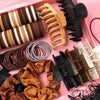 Hair Accessories Plastic Resin Handmade Simple Grab Clip Rubber Tendon Hair Ring Multipiece Set For Women