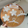 Hair Accessories Plastic Resin Simple Plants Flowers Style Electroplating Large Flower Shark Hairpin Set