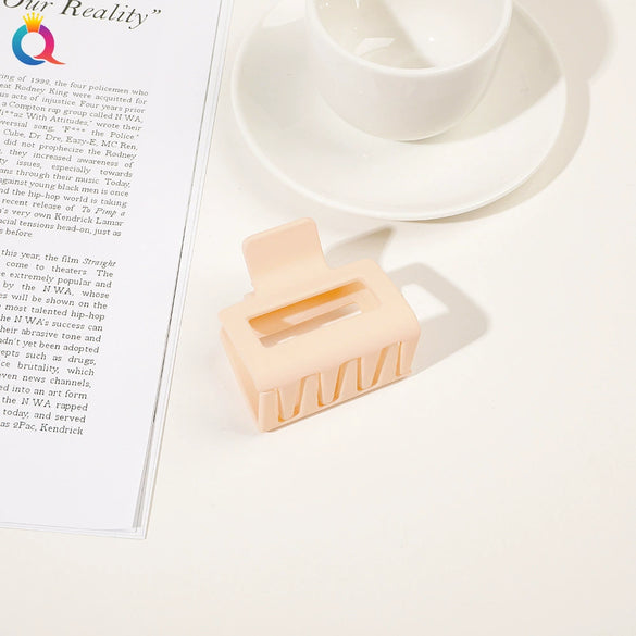 Hair Accessories Plastic Small Square Handmade Cute Geometric Shark Clip For Women