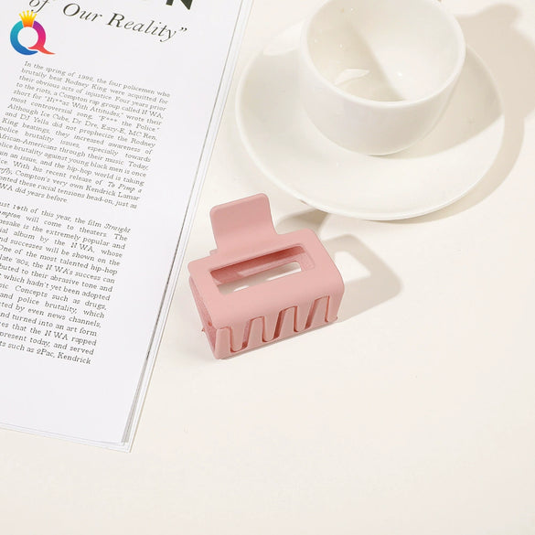 Hair Accessories Plastic Small Square Handmade Cute Geometric Shark Clip For Women