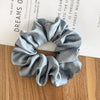 Hair Accessories Pleated Satin Silk Fabric Solid Color Printing Natural Style