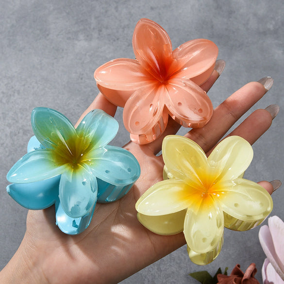 Hair Accessories Plumeria Shark Clip Handmade Highend Women's Jewelry