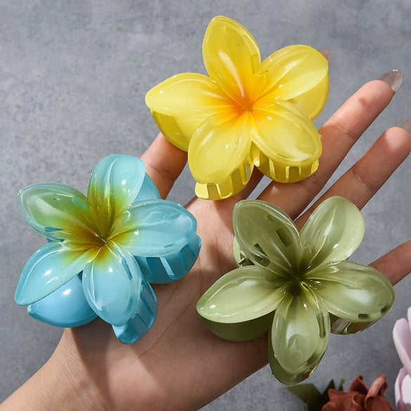 Hair Accessories Plumeria Shark Clip Handmade Highend Women's Jewelry
