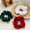 Hair Accessories Plush Bell Large Intestine Ring Handmade Christmas Style