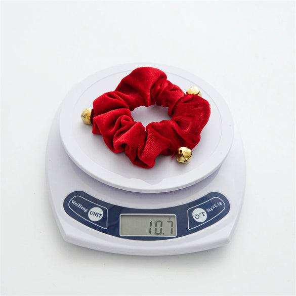 Hair Accessories Plush Bell Large Intestine Ring Handmade Christmas Style