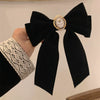 Hair Accessories Plush Flannel French Retro Bow Handmade Hairpin For Women