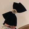 Hair Accessories Plush Flannel French Retro Bow Handmade Hairpin For Women