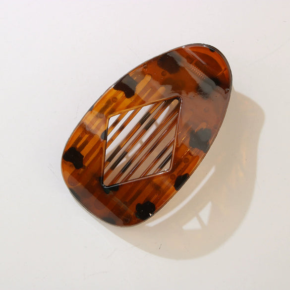 Hair Accessories Ps Fashion Geometric Diamondshaped Flat Oval Duckbill Shark Clip Baking Paint