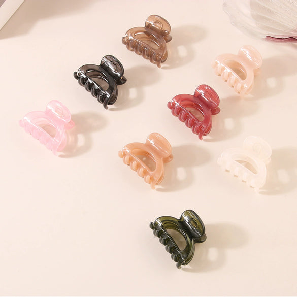 Hair Accessories Ps Material Hollowout Semicircle Grab Clip Minimalist Geometric Painted