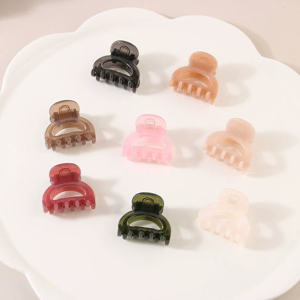 Hair Accessories Ps Material Hollowout Semicircle Grab Clip Minimalist Geometric Painted