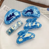 Hair Accessories Pvc Handmade Butterfly Printed Hair Grab Clip