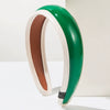 Hair Accessories Retro Bright Pu Leather Widebrimmed Headband Geometric Style Purely Handmade