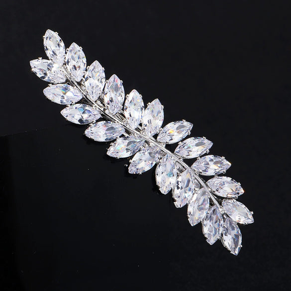Hair Accessories Retro Spring Clip Rhinestone Zircon Inlaid Hairpin For Women