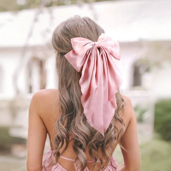 Hair Accessories Satin Handmade Women's Bow Hairpins