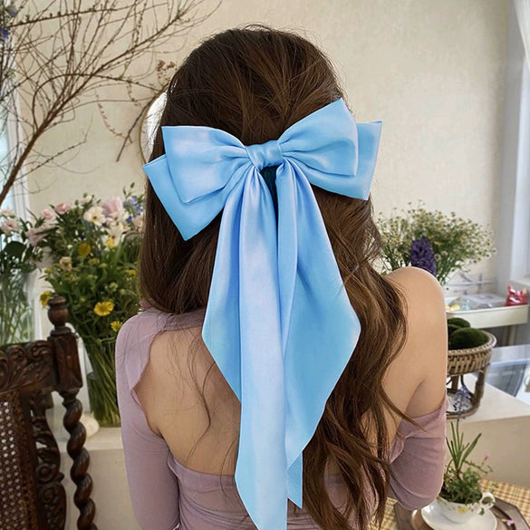 Hair Accessories Satin Handmade Women's Bow Hairpins