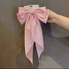 Hair Accessories Satin Ribbon Bow Spring Clip Handmade For Women