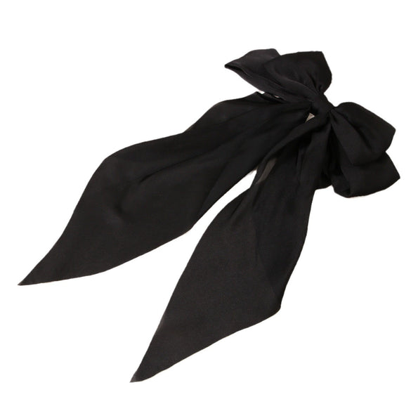 Hair Accessories Satin Ribbon Bow Spring Clip Handmade For Women
