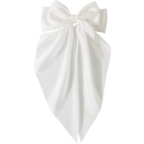 Hair Accessories Satin Ribbon Bow Spring Clip Handmade For Women